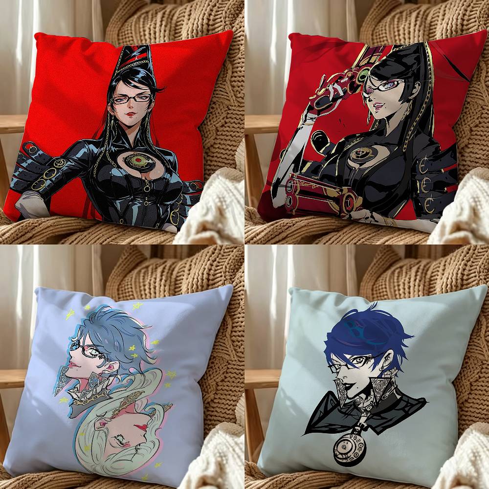 Game B-Bayonetta Double-Sided Printed Cushion Cover Bedroom Bedside Sofa Pillow Case
