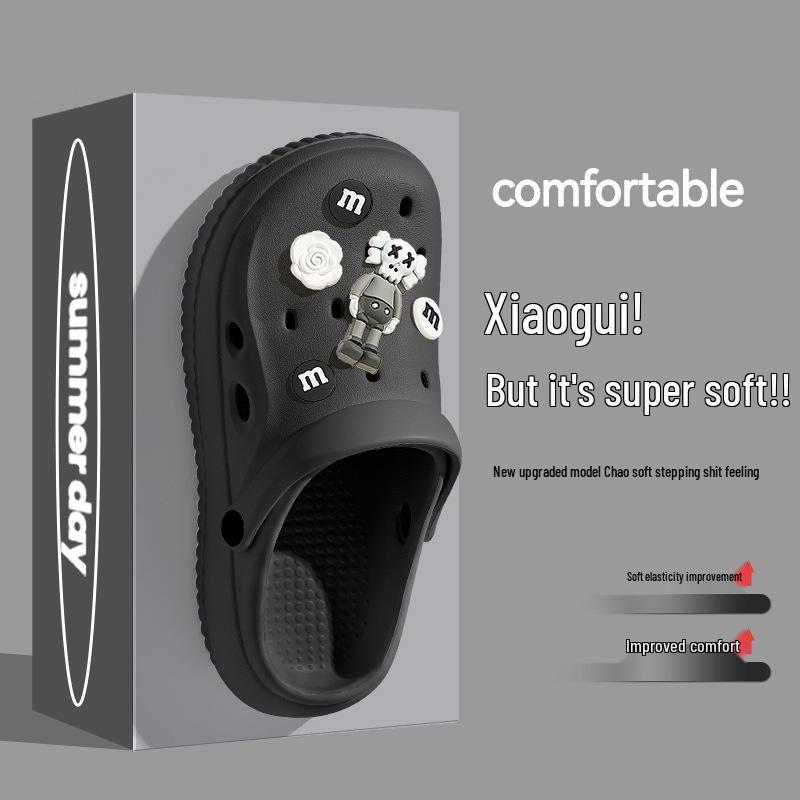 Women's Hole Shoes Non-Slip Sandals - Breathable, Soft Sole, Wear-Resistant Beach EVA Slippers
