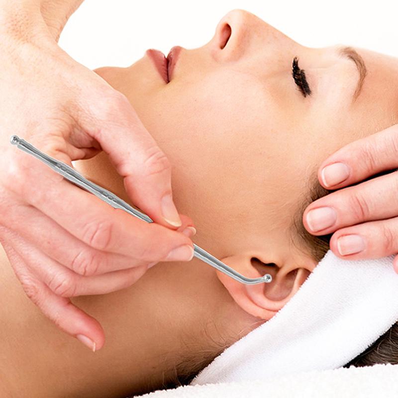 Doppelkopf Edelstahl Manuelle Akupunkturstift Triggerpunkt-Massagegerät Tiefengewebe-Massagegerät für Körpermeridian Schmerzlinderung