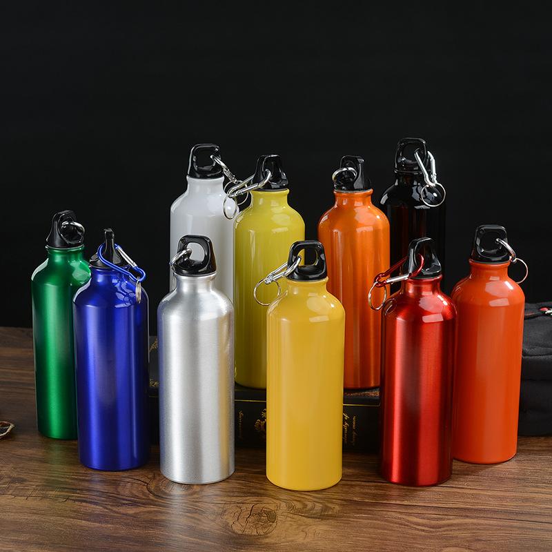Outdoor Sports Aluminum Water Bottle Portable Water Cup Mountaineering Hook Small Mouth Single Layer Cup