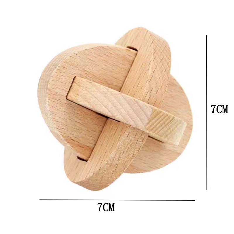 

Lock Puzzle Wooden Brain Teaser for Mental Challenge Educational IQ Disentanglement Toys Kids Adults (SanHuan Suo)