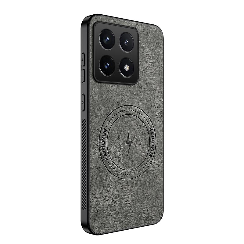 For Xiaomi 14T Pro Case for Magsafe Luxury Sheep Skin Magnetic Matte Leather Cover for Mi14 T 14Tpro Shockproof Anti-drop Bumper