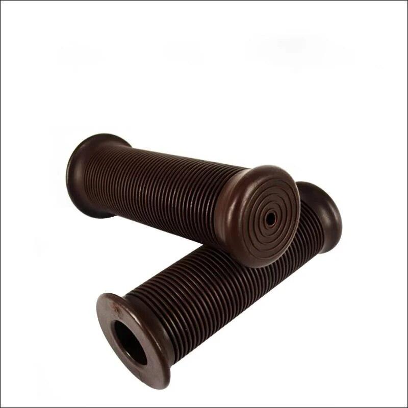 1 Pair 22mm Universal Motorcycle Handlebar Vintage Handle Grips  Rubber Bar Gel Grip Retro Rubber For Cafe Racer Bobber Custom