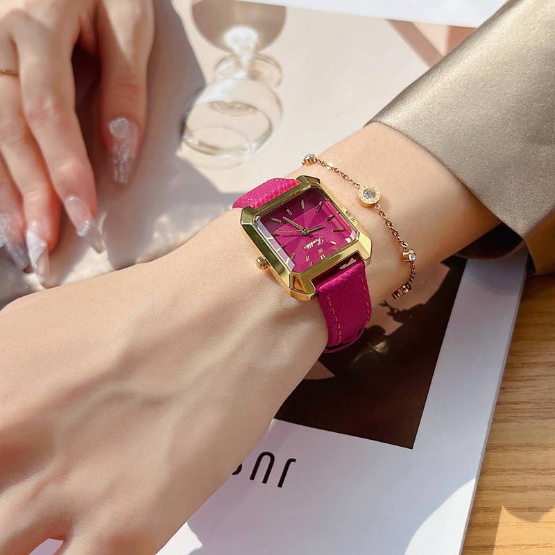 Light Luxury Alloy Steel Belt Women's Watch, Female Student Square Quartz Watch