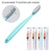1Pc Extra Long Head Toothbrush With Super Soft Bristles For Adult Teeth Cleaning