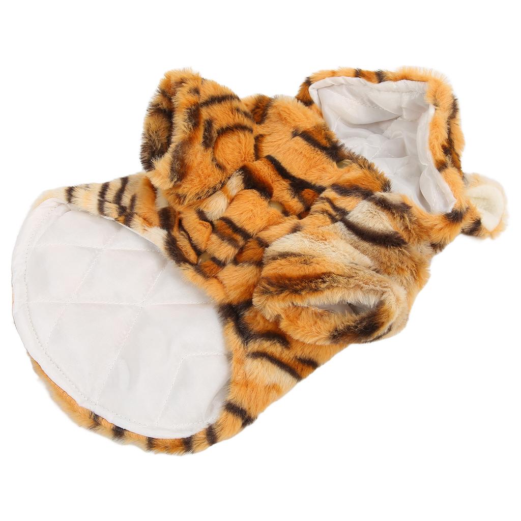 Halloween Dog Hoodie Tiger Grain Soft Comfortable Polyester Autumn Winter Warm Pet Clothes for