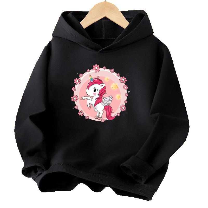 Cute Unicorn Clothes Cartoon Hoodie Childrens Clothing Spring Fall Hoody Sweatshirt Girls Fashion Tracksuit