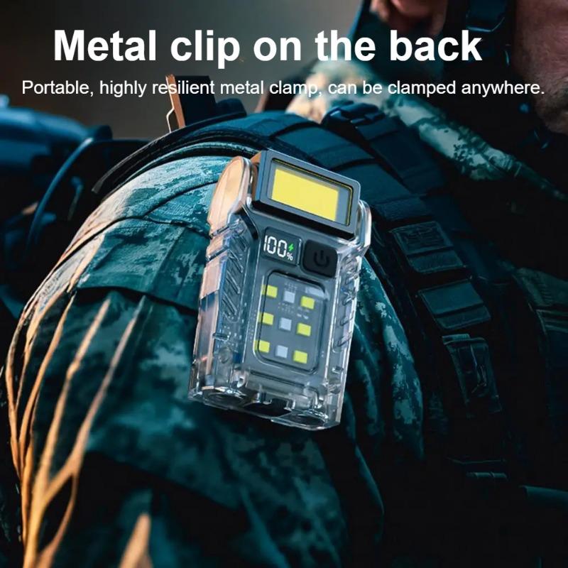 LED Hat Clip Light Rotatable Portable USB Rechargeable Mini Flashlight Lightweight Outdoor Fishing Riding Camping Headlight