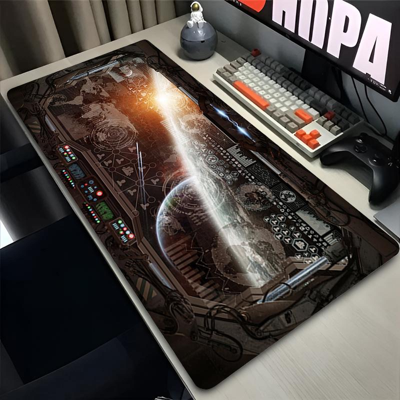 Large Mouse Pad Outer Space Astronauts Gamer Keyboard Desk Mouse Mat Laptop Gaming Accessories Starry Sky Carpet Anime Mousepads