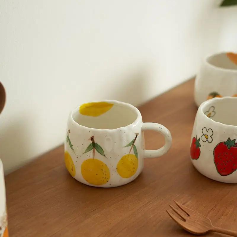 Cute Cartoon Mug Ceramic Coffee Milk Cup High Temperature Resistant Girl Breakfast Mug Delicate And Beautiful Water Cup