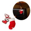 Handcrafted Christmas Santa Keychain Portable Keychain Pendant Hand Knit Festive Accessory for Christmas Enthusiasts