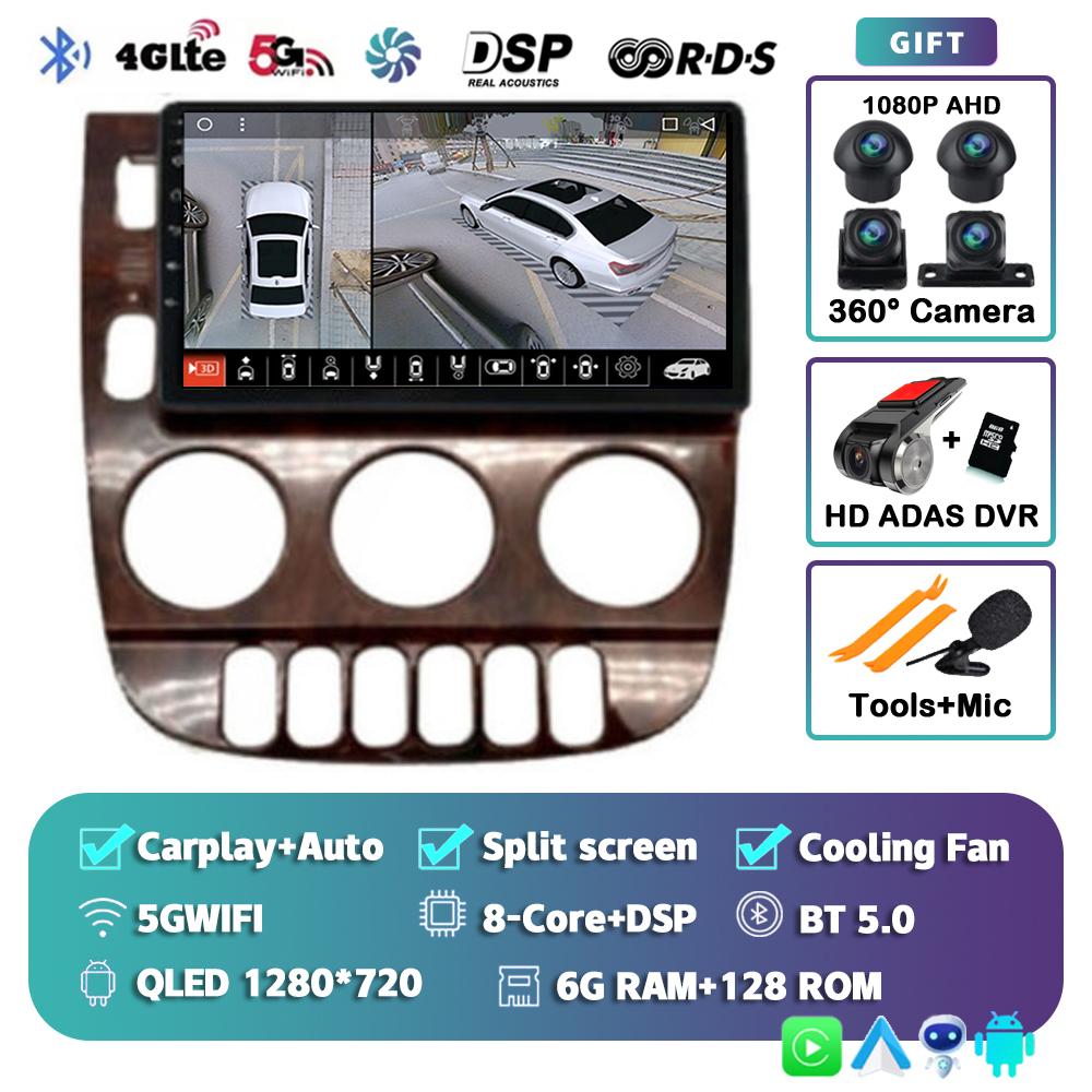 Android 13 Carplay Auto For Benz M-Class W163 ML 1997 1998 1999 2001 2002 2003 2004 2005 Car Radio Multimedia Player Stereo DSP