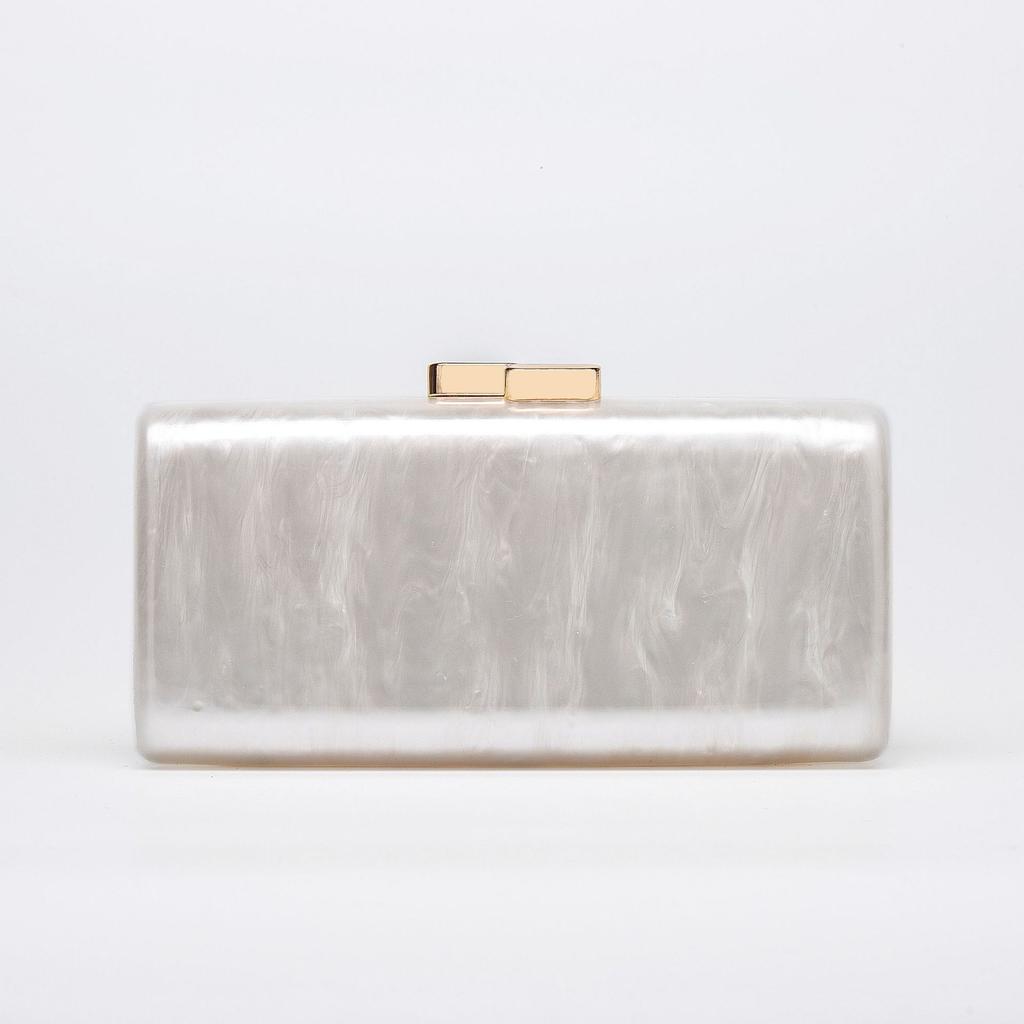 Neue Acryl-Muschelform-Schultertasche für Damen Modische Ketten-Umhänge-Abend-Clutch-Tasche