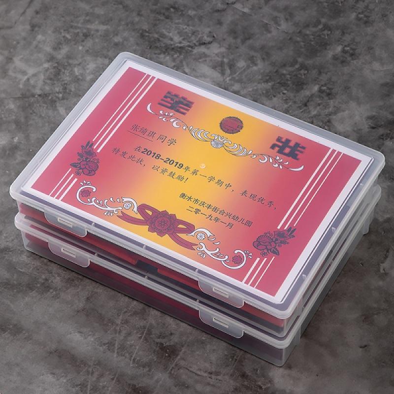 1Pc Transparent Storage Container Plastic Dustproof Box Stationery Jewelry Portable Large Capacity A4 A5 File Organizer Supplies