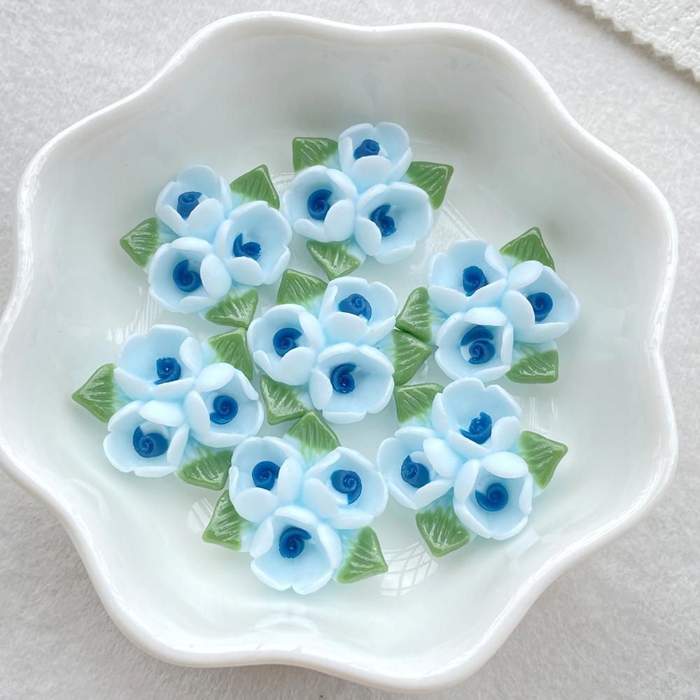 10PCS Vibrant Resin Three Roses For Scrapbooking, Wedding Decor & DIY Jewelry Making Accessories