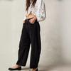 Fashion Loose Women Cropped Jeans New Casual Elegant Woman Haren Wide Leg Denim Pants Spring Autumn Casual Ladies Simple Denim Trousers 1102