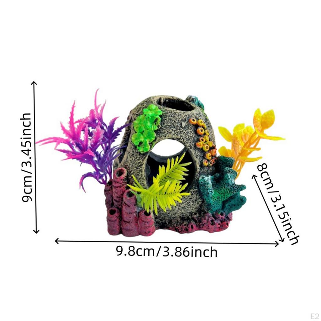 Fish Tank Decor Cave Aquascape Shelter Landscaping Display Accessories Gifts Vivid Portable