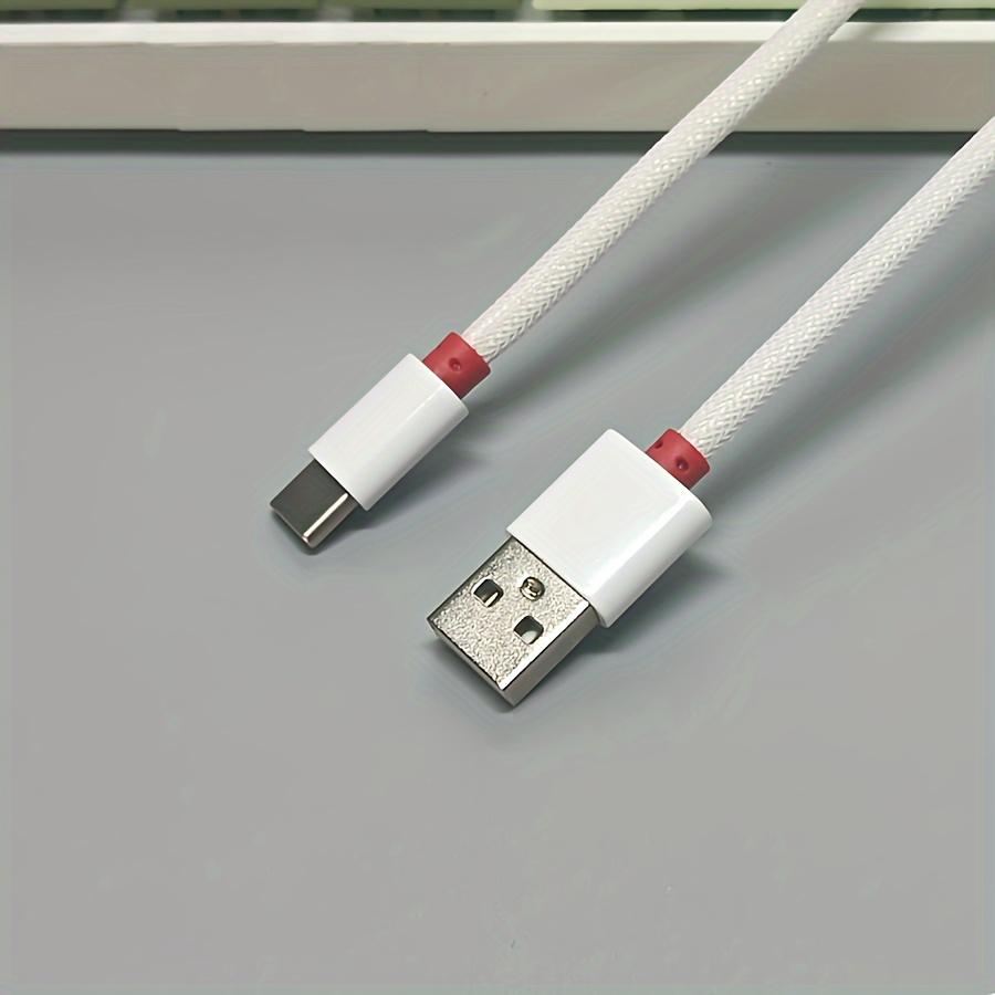 Mechanical Keyboard Cable 59 Inch Spring Wire Custom Coiled Navigator Cable Double Layer Braided Mesh Data Wire for Gaming