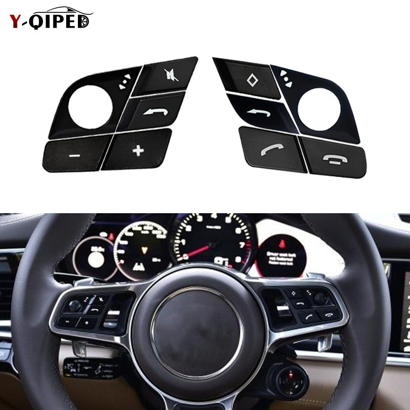 Front Multi Function Control Key Replacement Steering Wheel Button Trim Cover For Porsche Panamera 971.1 Cayenne 9YA 9Y0 Macan