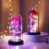 Eternal Flower Glass Cover Gold Foil Rose Women's Day Valentine's Day Birthday Gift Creative Ornament