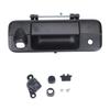 Truck Rear Gate Exterior Handle for 2007-2013 Pickup Truck, 69090-0C050 Black Assembly with Metal Support Structure and Camera Lock Cutout Layout
