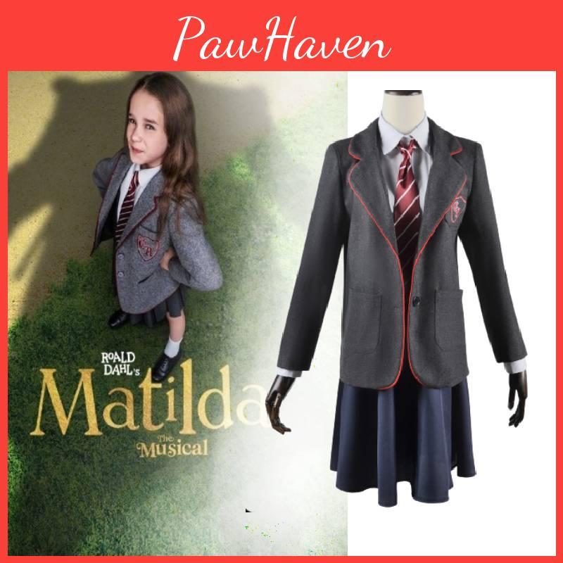 Matilda Cosplay Costume Adult/child Sizes Grey School Uniform