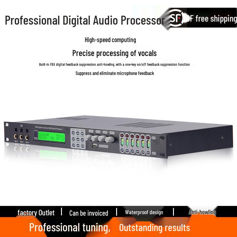 Professional KTV Microphone Feedback Suppressor & Compressor with Frequency Shifter