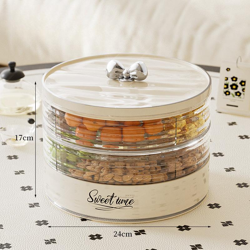 

New Fruit Plate Household Living Room Light Luxury Dried Fruit Plate Snack Coffee Table Nut Candy Storage Box