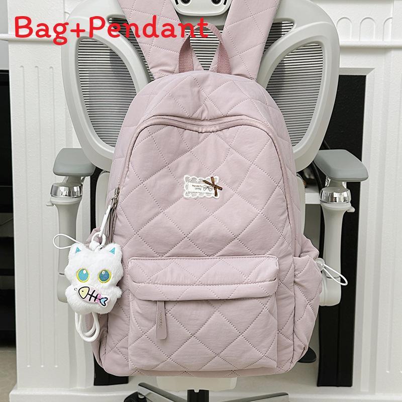 Gesteppter Nylon-Rucksack für Damen mit Schmetterlingsmuster und leichtem Design für den täglichen Gebrauch
