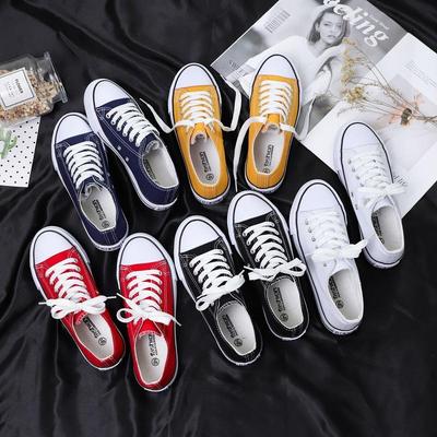 Canvas platte schoenen voor dames, lente en herfst, nieuwe mode, ademende lage platte schoenen, canvas modieuze sneakers voor studenten