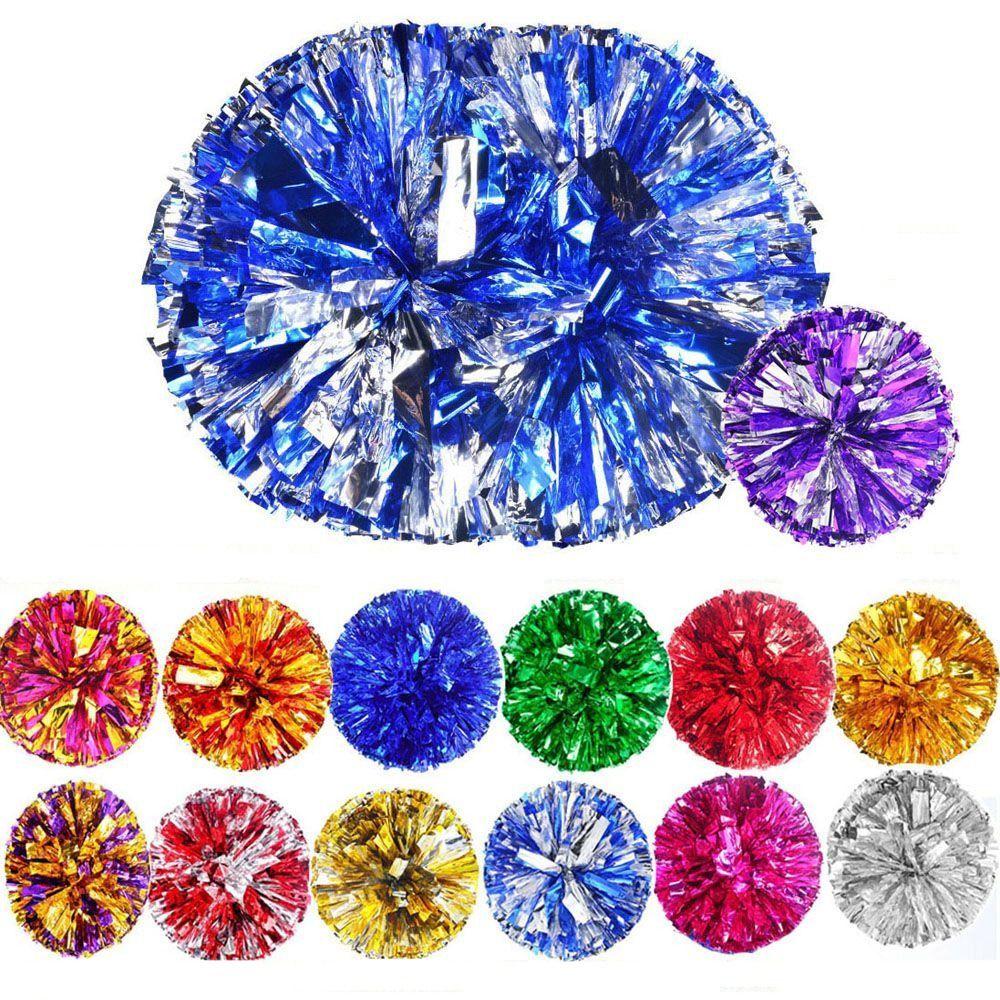 Multicolors Kids Game Pom Poms 25cm Cheering Ball Dance Party Concert Decorator