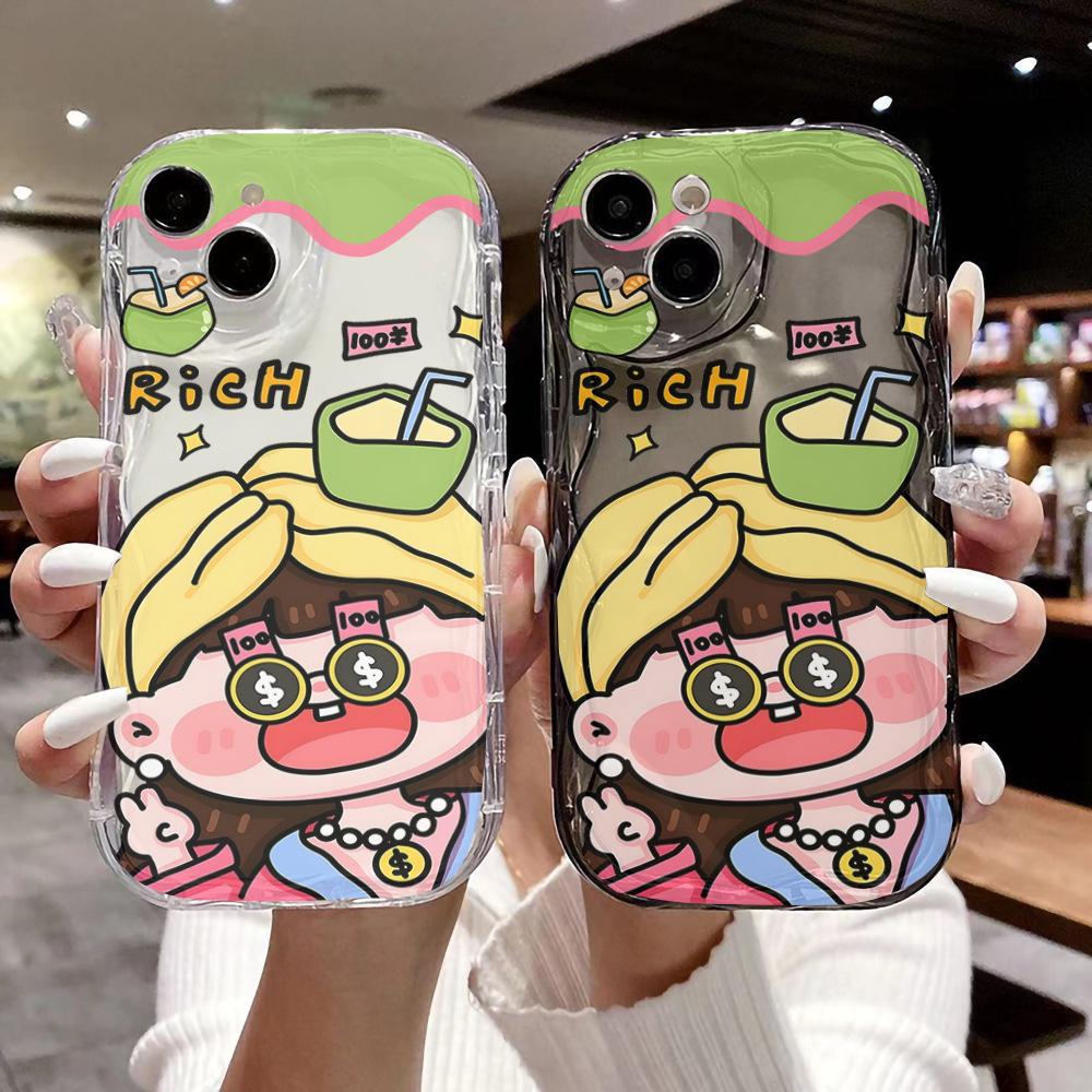 Fun Rich Rich Woman iPhone16 Mobile Phone Case 15 Girls Anti-drop Soft Case Apple 17pm Fun Cute 13