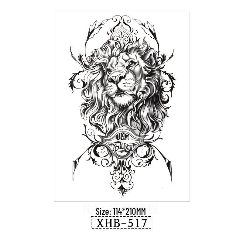 Vattentäta Svarta Djur Halvarm Tatuering Klistermärken