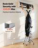 3 Step Ladder, Folding Step Stool with Wide Anti-Slip Pedal and Comfort Handgrip, 150 kg Capacity Portable Aluminum Stepladder, Multi-Use for Kitchen,