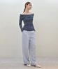 YUJEEOT Light Blue Single-Pleat Wide Pants