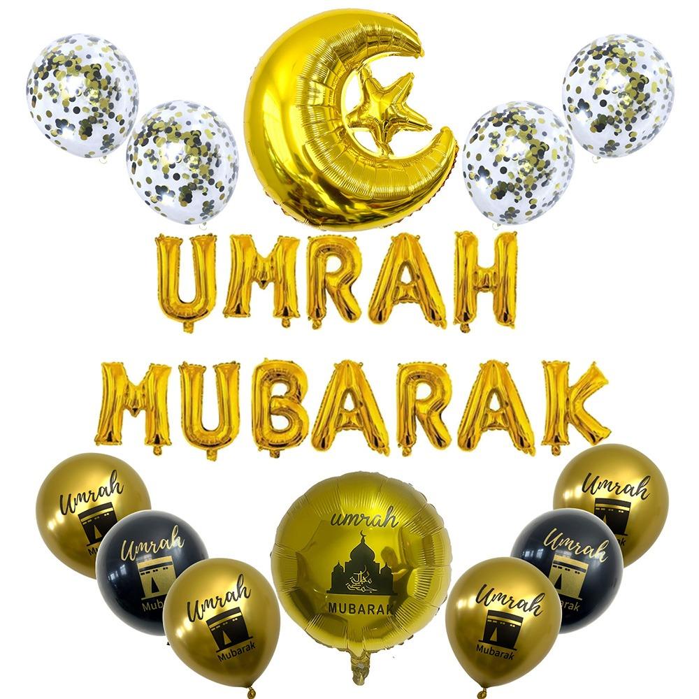 

Creative Multicolor Eid Mubarak Balloons Star Moon Venue Setup Foil Balloon Photo Props Accessorries Festival Banner Gift 10inch