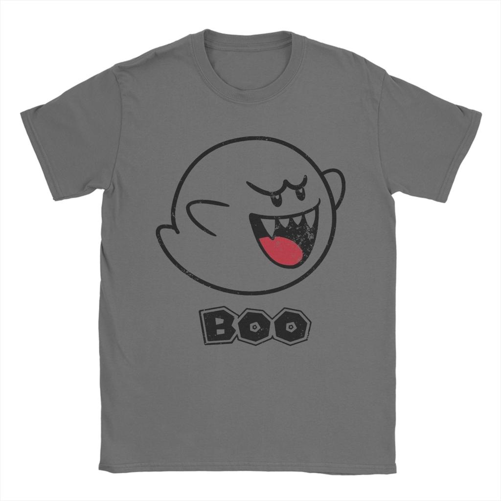 Funny Boo Ghost Marios TShirts Men Round Collar Pure Cotton T Shirt Short Sleeve Tee Shirt Gift Idea Clothes