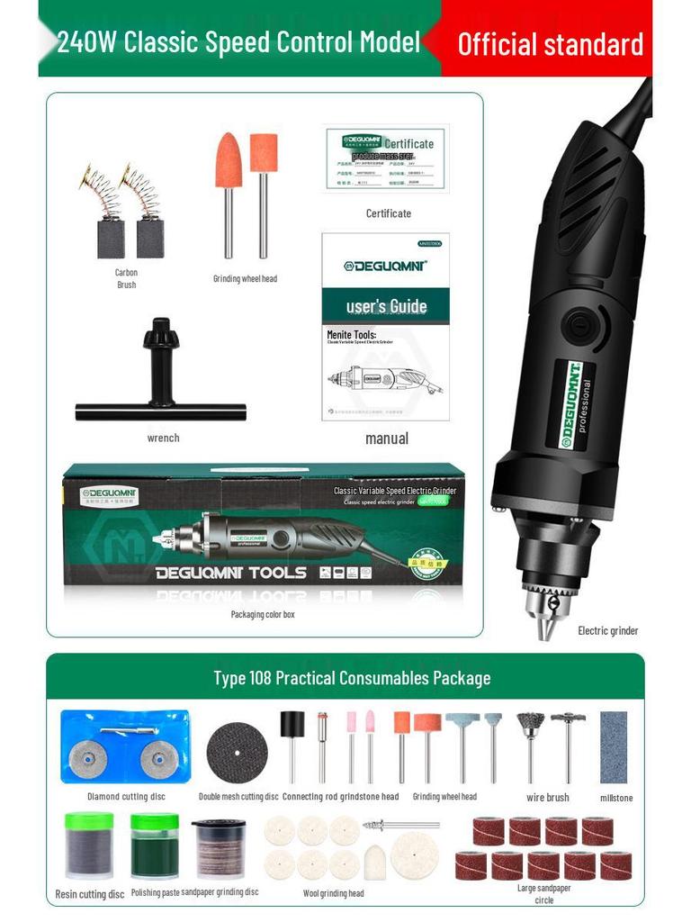 Menite High-Power Electric Grinder: Compact High-Speed Polishing, Cutting, and Engraving Tool.