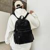 Schoolbag New Schoolbag Female College Student Korean Lazy Style Backpack High School Student Schoolbag Solid Color Retro Canvas Backpack