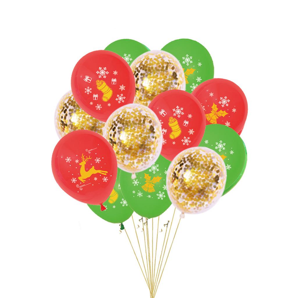 2021 Santa Claus Balloon Bouquet 20Pcs Christmas Pattern Printed Latex Balloon Christmas Balloon Wreath