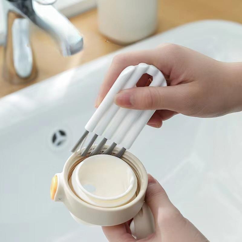 1 Stück Tastatur-Reinigungsbürste, biegbare Becherabdeckung, Rillenspaltbürste