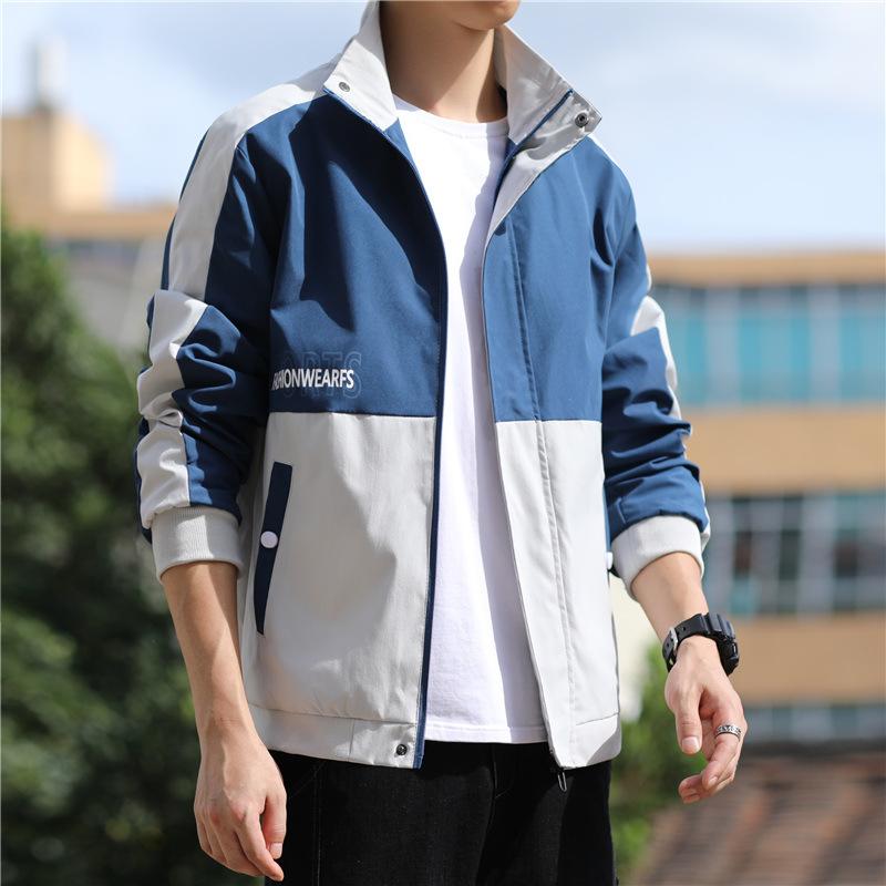 Men's Spring And Autumn Korean Casual Standing Collar Sports Jacket