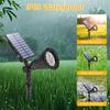 1pc/2pcs 7LED Solar Spotlight Auto Color-Changing Outdoor Lighting Garden Solar Lamp Landscape Wall Light for Decoration