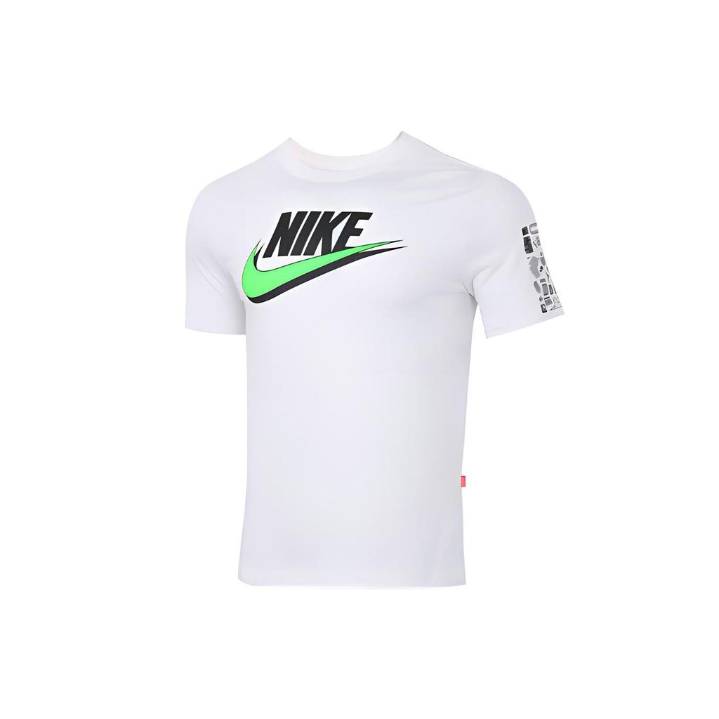 Nike T Shirts Men's White Crew Neck Moderate Straight Fit CW0385-100