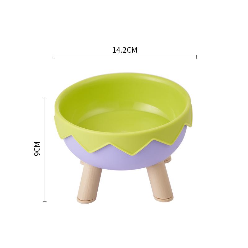 Non-Slip Stainless Steel Pet Bowl - High-Footed Design for Cat & Dog Neck Protection
