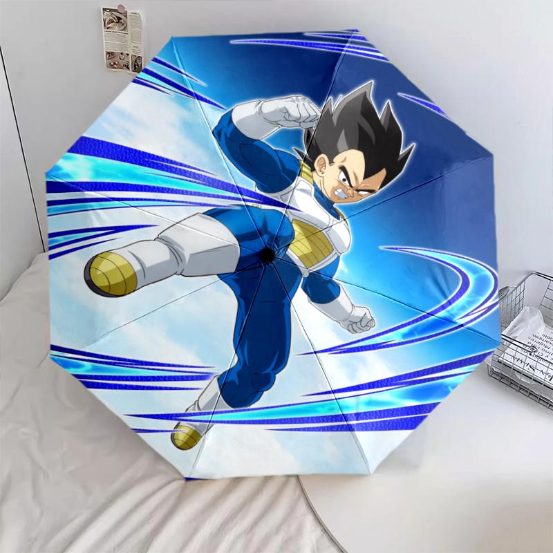 

Vegeta pattern, automatic folding umbrella, portable and foldable design, 8 ribs, a Christmas or birthday gift.