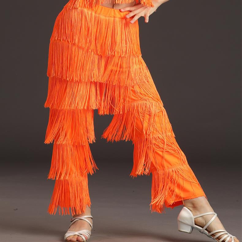 Adult & Children's Latin Dance Fringe Pants for Competition & Practice
