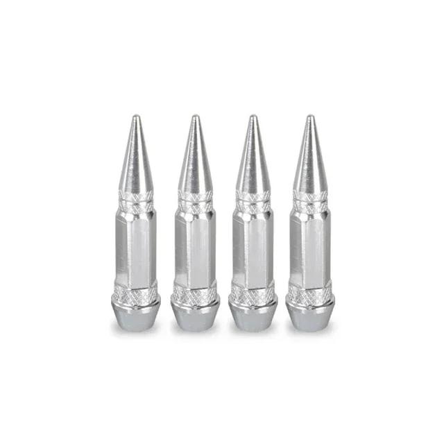 4pcs Car Universal Bullet Head Screws Valve Caps Personalized Modifications Pointed Valve Tips Bicycle and Motorcycle Tires