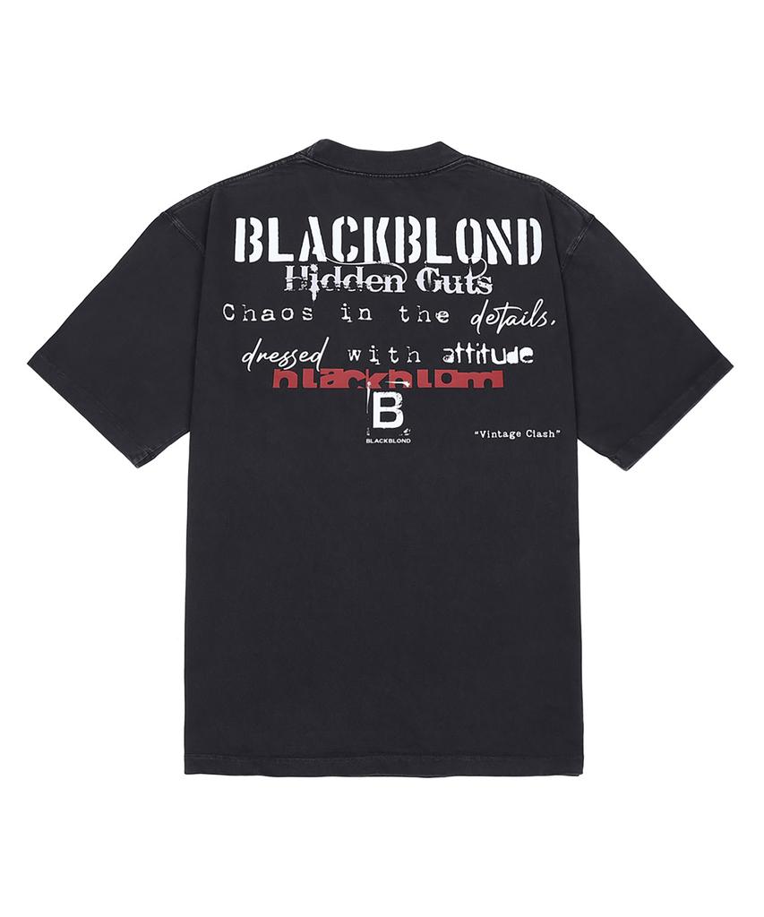 BLACKBLOND Vividi Vintage Clash Pigment Short Sleeve T-Shirt (Vintage Black)