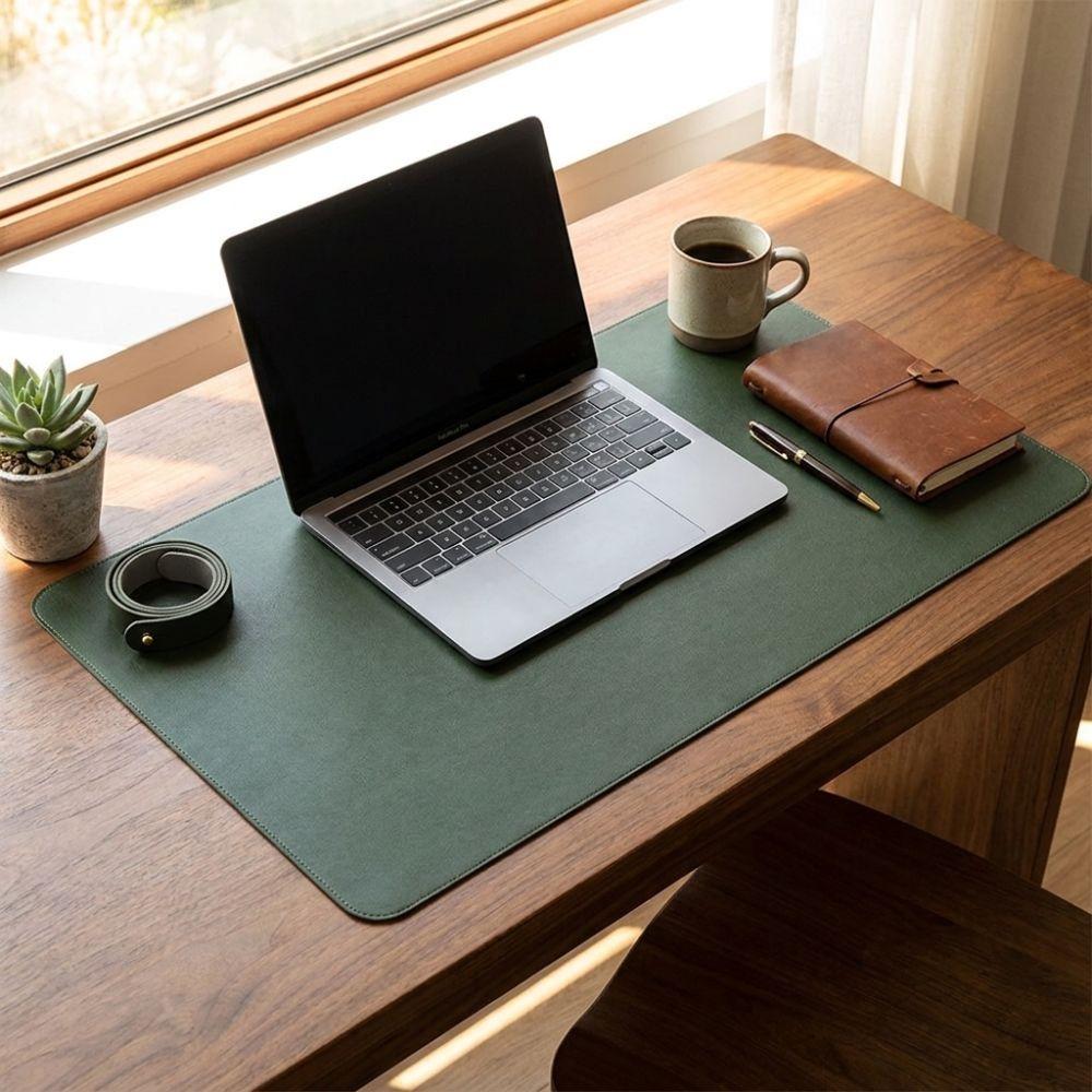 Waterproof Foldable Mouse Pad PU Leather Hand Rest Pad Dust-proof Writing Mat Gaming Desk